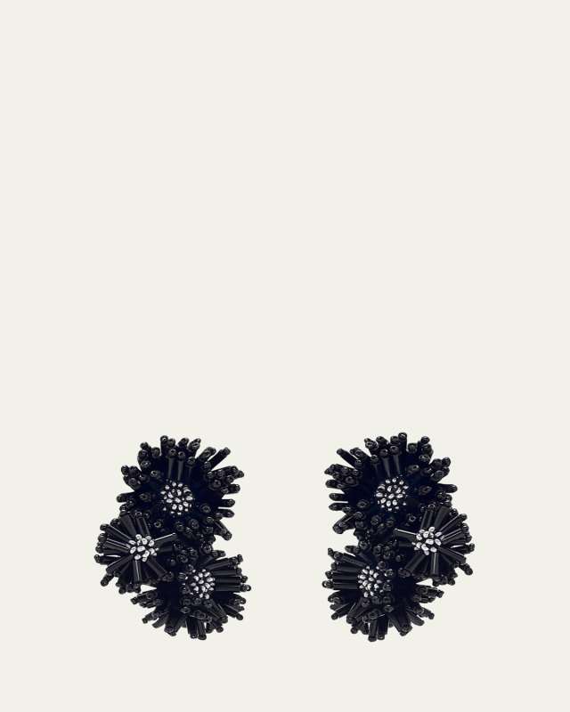 Pom-Pom Flower Stud Earrings